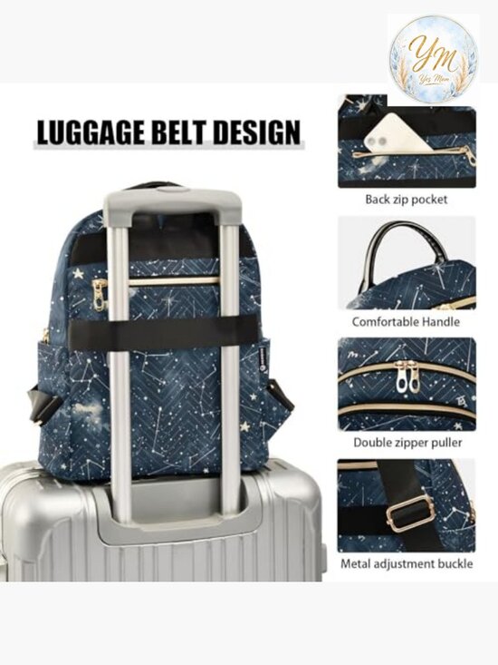 Mini Quilted Nylon Backpack for Women Lightweight Travel Bag Daypack main image 5